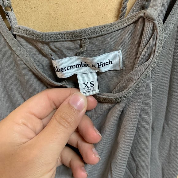 Abercrombie & Fitch Taupe lace-up cross-back cami - Picture 5 of 6
